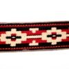 Cinturón KEWELLU café Rustico con Greca en rojo y negro