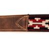 Cinturón KEWELLU café Rustico con Greca en rojo y negro